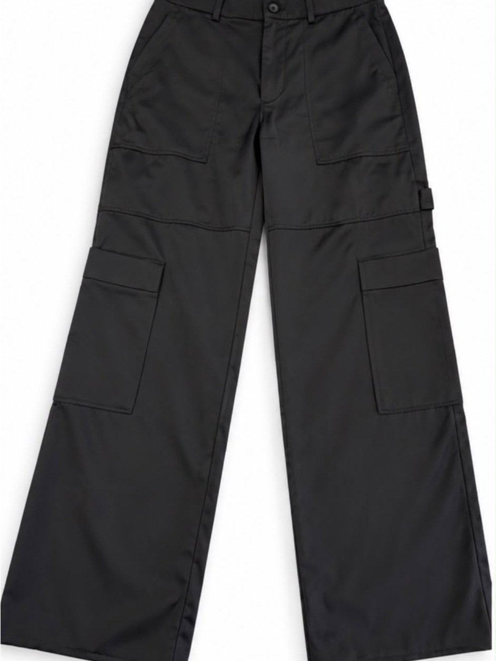Polo by Ralph Lauren Black Wide-Leg Cargo Pants